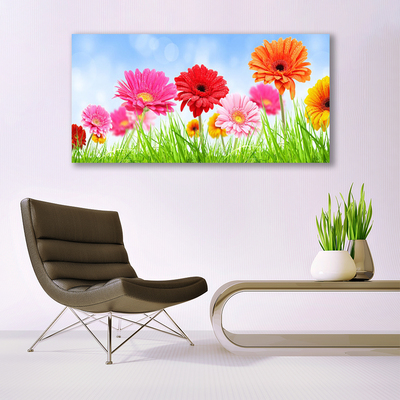 Canvas Kunstdruck Blumen Gras Pflanzen