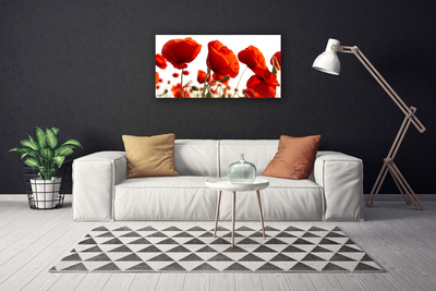 Canvas Kunstdruck Mohnblumen Pflanzen