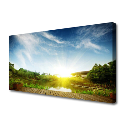 Canvas Kunstdruck See Landschaft