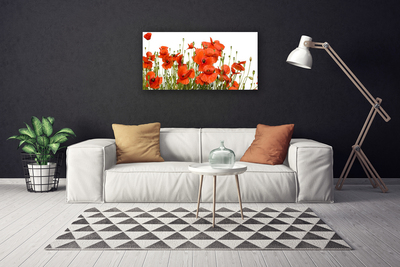 Canvas Kunstdruck Mohnblumen Pflanzen