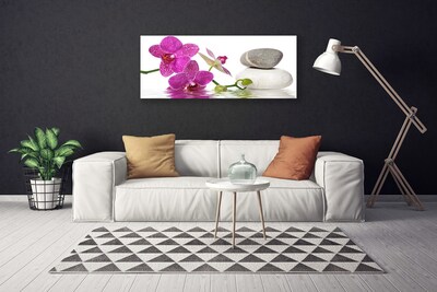 Canvas Kunstdruck Blumen Steine Kunst