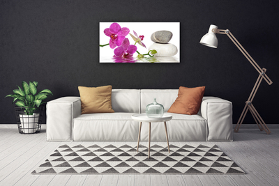 Canvas Kunstdruck Blumen Steine Kunst