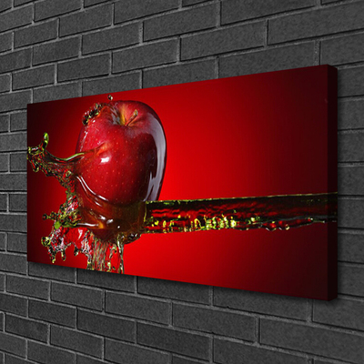 Canvas Kunstdruck Apfel Wasser Küche