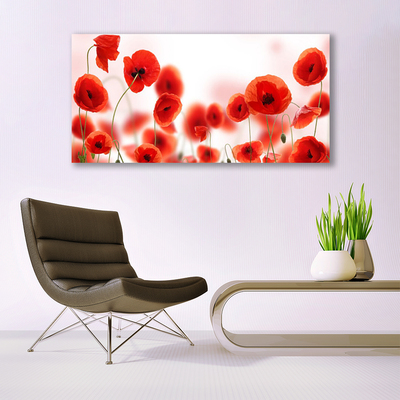 Canvas Kunstdruck Mohnblumen Pflanzen