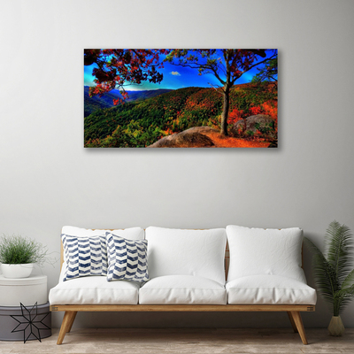 Canvas Kunstdruck Gebirge Wald Natur