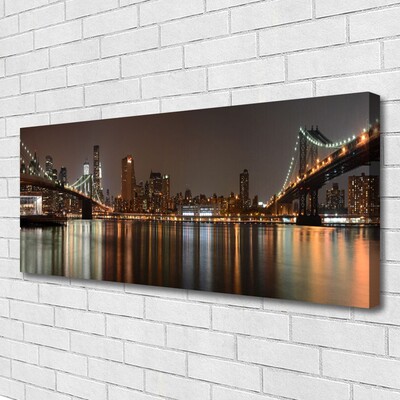 Canvas Kunstdruck Stadt Brücken Architektur