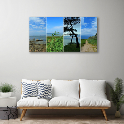 Canvas Kunstdruck Strand Baum Fußpfad Landschaft