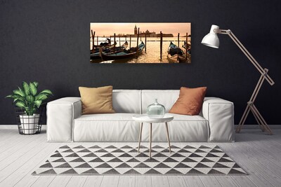 Canvas Kunstdruck Boote Meer Landschaft