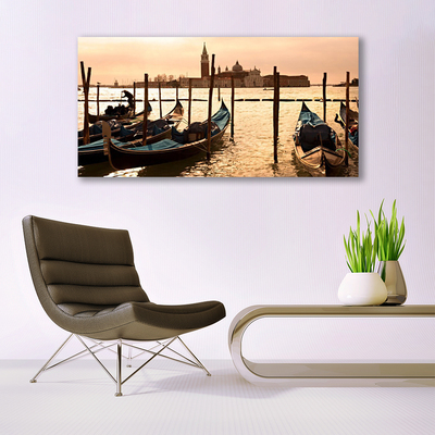 Canvas Kunstdruck Boote Meer Landschaft