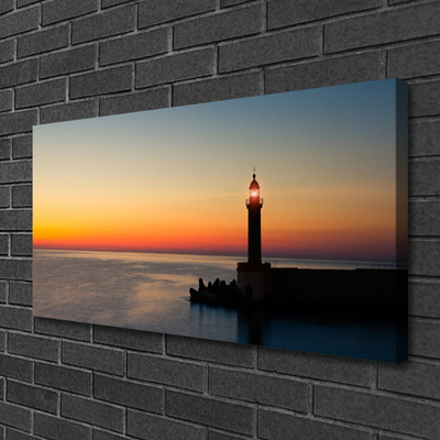 Canvas Kunstdruck Leuchtturm Meer Landschaft