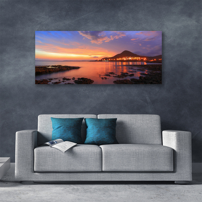 Canvas Kunstdruck Steine Meer Landschaft