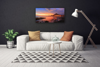 Canvas Kunstdruck Steine Meer Landschaft