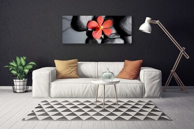 Canvas Kunstdruck Blume Steine Kunst