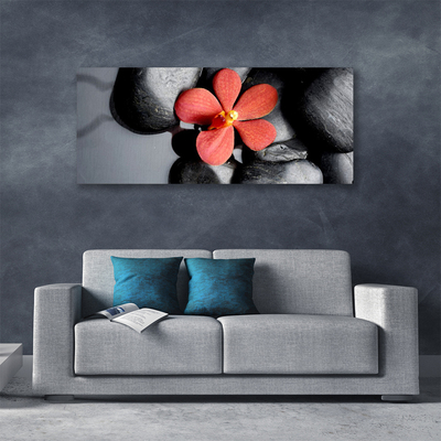 Canvas Kunstdruck Blume Steine Kunst