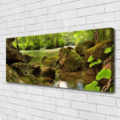 Canvas Kunstdruck Felsen See Natur