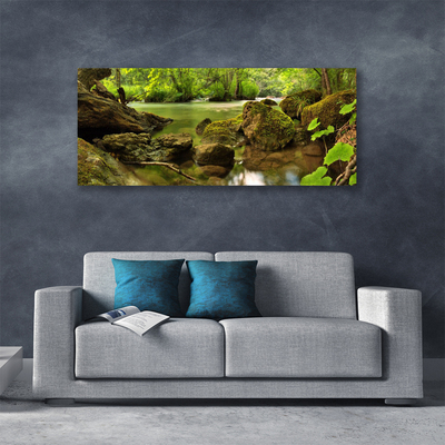 Canvas Kunstdruck Felsen See Natur