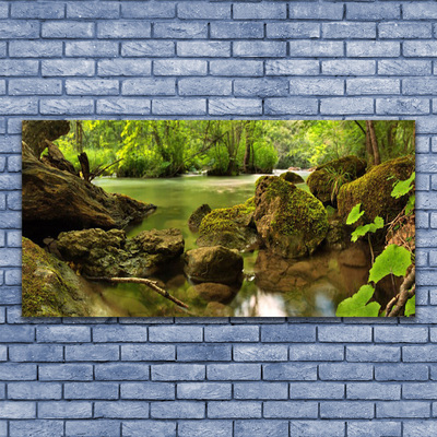 Canvas Kunstdruck Felsen See Natur