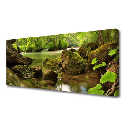 Canvas Kunstdruck Felsen See Natur