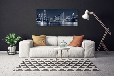 Canvas Kunstdruck Stadt Brücke Architektur