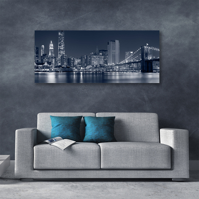 Canvas Kunstdruck Stadt Brücke Architektur