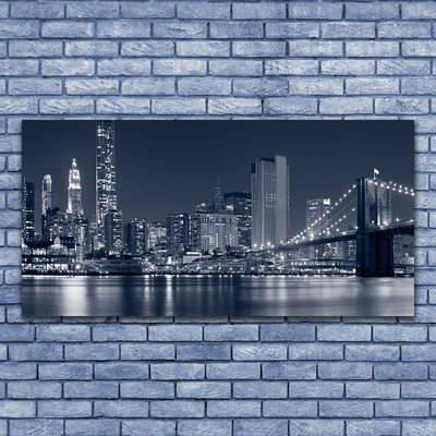 Canvas Kunstdruck Stadt Brücke Architektur