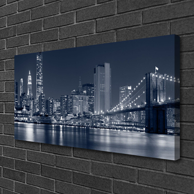 Canvas Kunstdruck Stadt Brücke Architektur