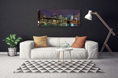 Canvas Kunstdruck Stadt Brücke Architektur