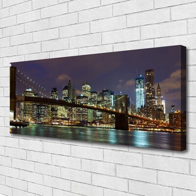 Canvas Kunstdruck Stadt Brücke Architektur