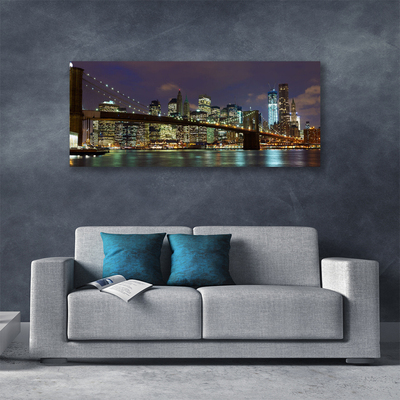 Canvas Kunstdruck Stadt Brücke Architektur