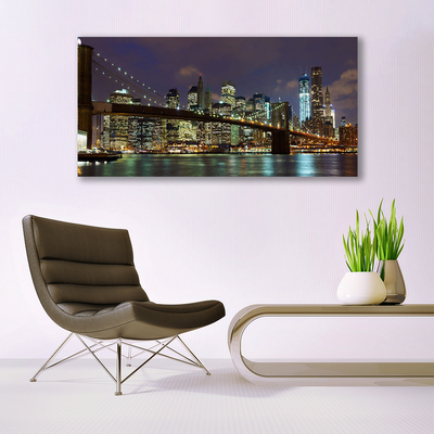Canvas Kunstdruck Stadt Brücke Architektur