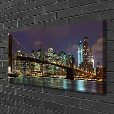 Canvas Kunstdruck Stadt Brücke Architektur