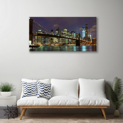 Canvas Kunstdruck Stadt Brücke Architektur
