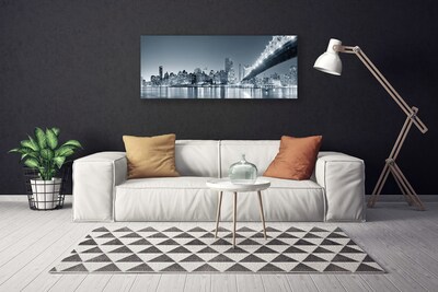 Canvas Kunstdruck Stadt Brücke Architektur