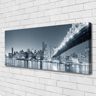 Canvas Kunstdruck Stadt Brücke Architektur