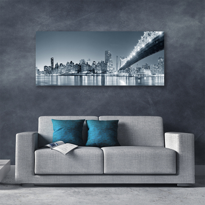 Canvas Kunstdruck Stadt Brücke Architektur