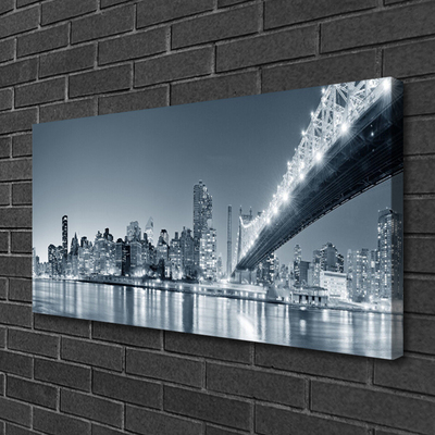 Canvas Kunstdruck Stadt Brücke Architektur