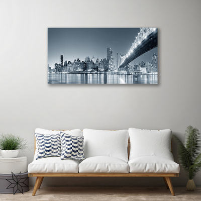 Canvas Kunstdruck Stadt Brücke Architektur