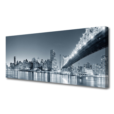 Canvas Kunstdruck Stadt Brücke Architektur