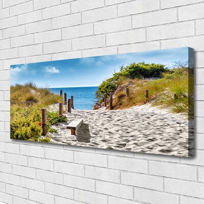 Canvas Kunstdruck Fußpfad Landschaft