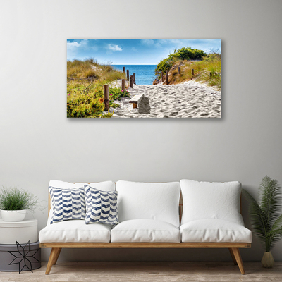 Canvas Kunstdruck Fußpfad Landschaft