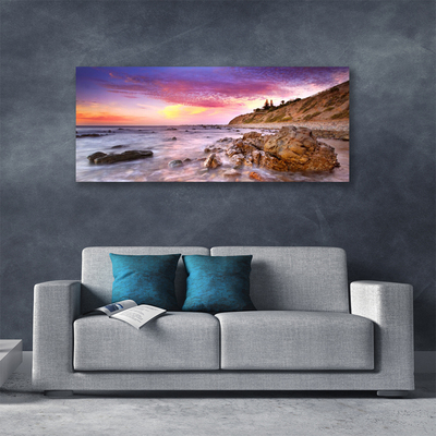 Canvas Kunstdruck Meer Steine Landschaft