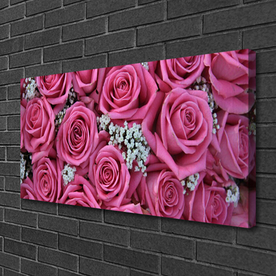 Canvas Kunstdruck Rosen Pflanzen