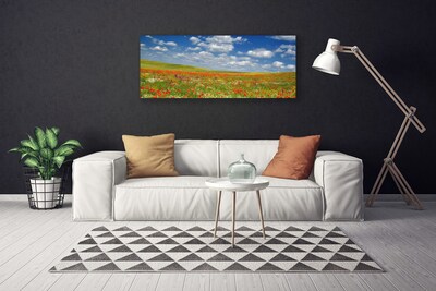 Canvas Kunstdruck Wiese Blumen Landschaft