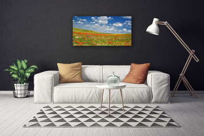 Canvas Kunstdruck Wiese Blumen Landschaft