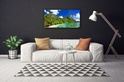 Canvas Kunstdruck Strand Gebirge Landschaft