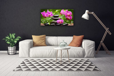 Canvas Kunstdruck Blumen Steine Kunst