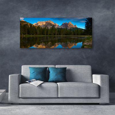 Canvas Kunstdruck Wald See Landschaft