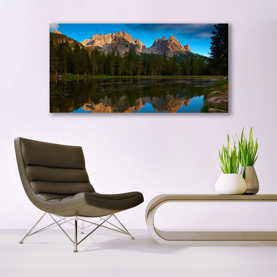 Canvas Kunstdruck Wald See Landschaft