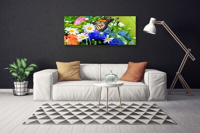 Canvas Kunstdruck Blumen Falter Natur