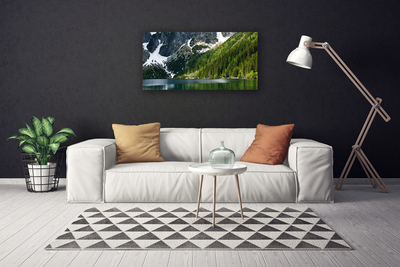 Leinwand-Bilder See Wald Gebirge Landschaft